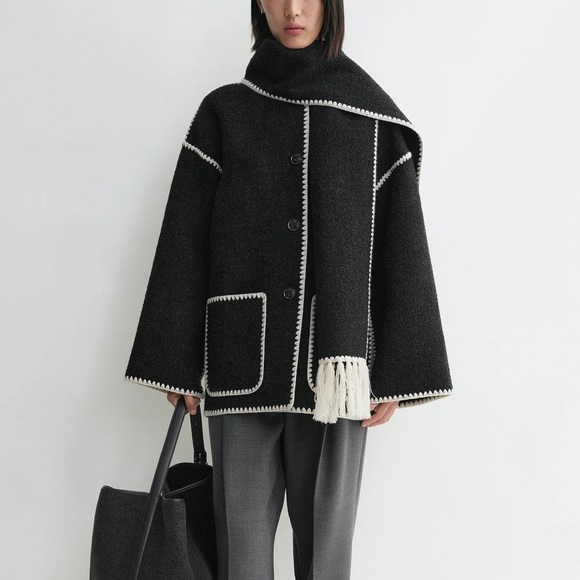 Toteme Scarf Coat - Picture 2 of 5